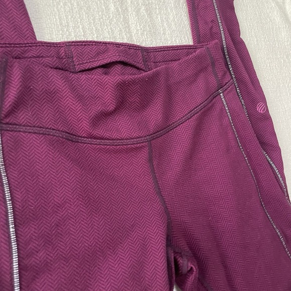 Title Nine leggings Pants Purple Herringbone Women's Small Activewear  Gym - Picture 5 of 9